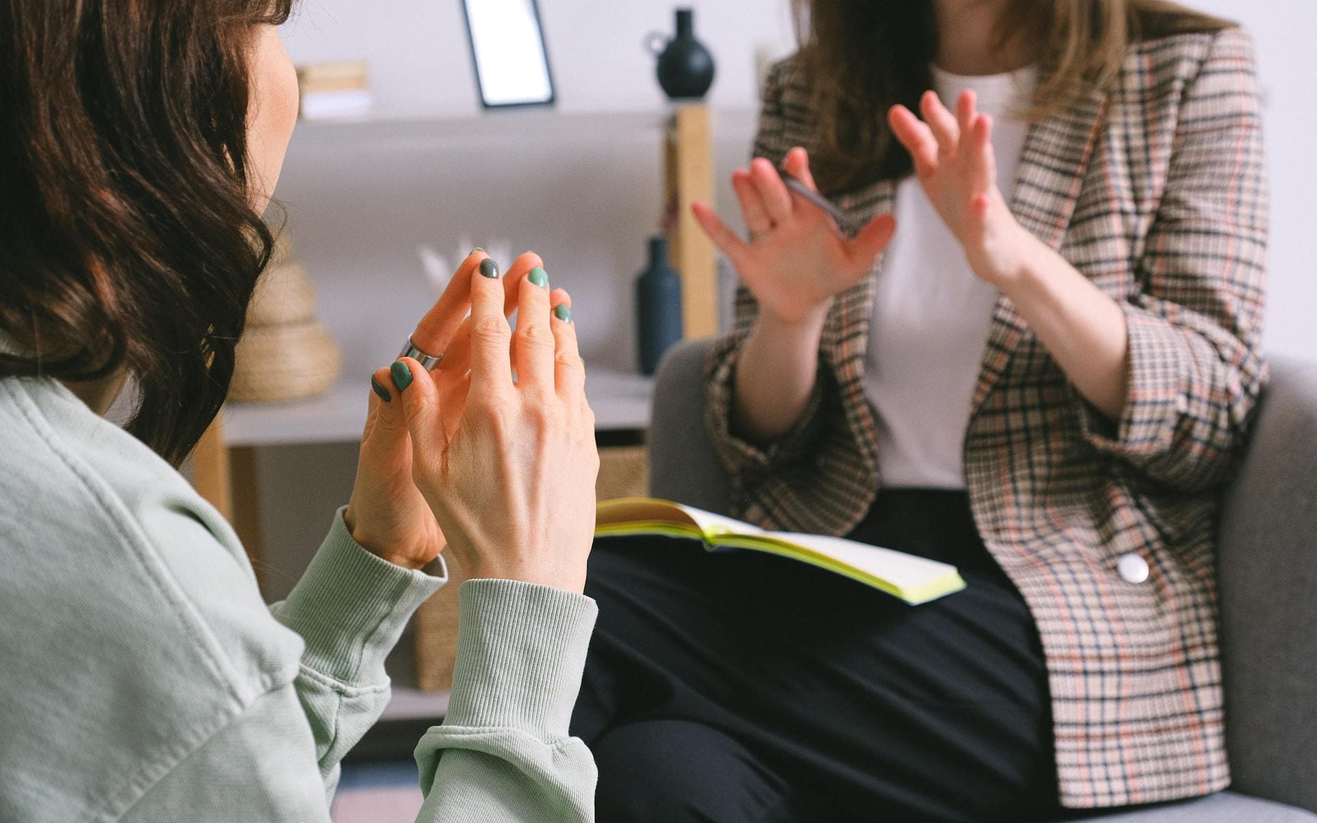 Parent in a thoughtful consultation about their child's learning